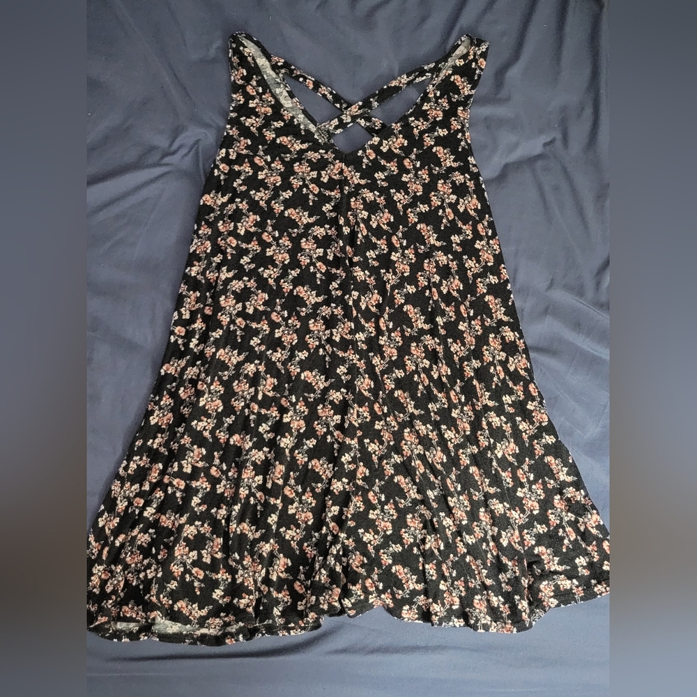 Soft & Sexy American Eagle Outfitters Black Floral Dress